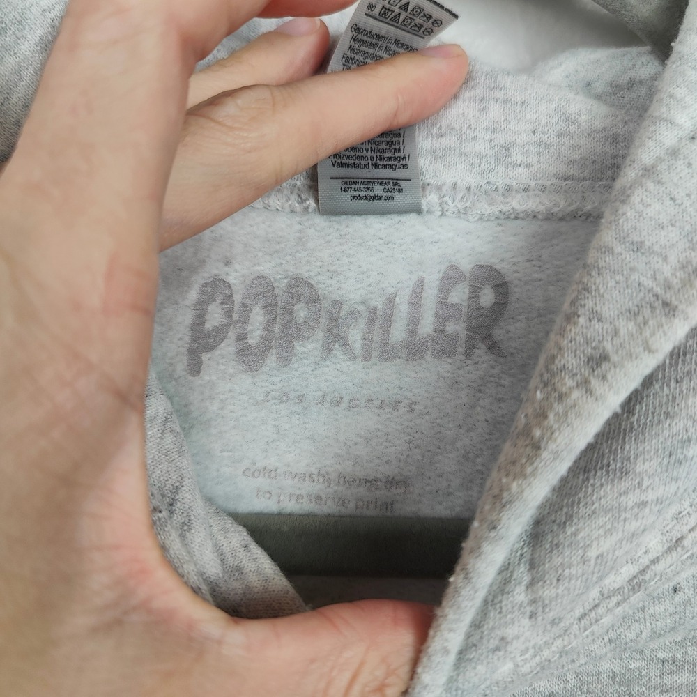 Popkiller Artist Series Cogumeli Kitty Pool Pullover Hoodie Size Small Gray Cats - Picture 6 of 7